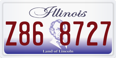 IL license plate Z868727