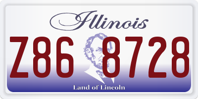 IL license plate Z868728