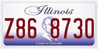 IL license plate Z868730