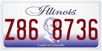 IL license plate Z868736