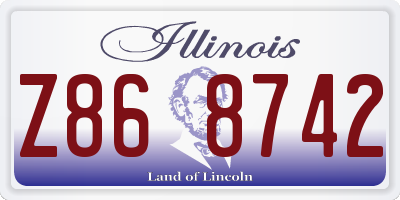 IL license plate Z868742