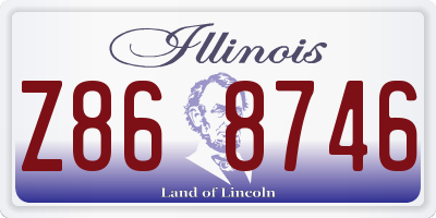 IL license plate Z868746