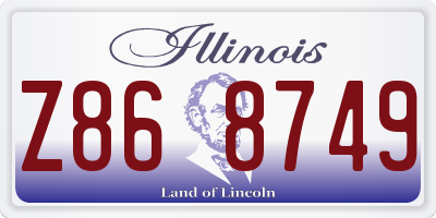 IL license plate Z868749
