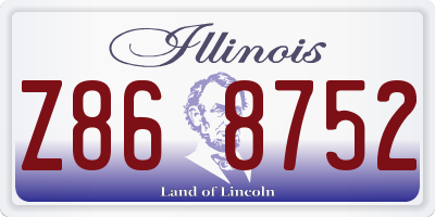 IL license plate Z868752
