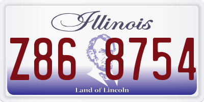 IL license plate Z868754