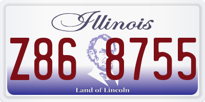 IL license plate Z868755