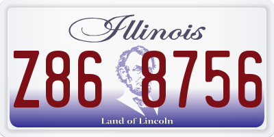 IL license plate Z868756