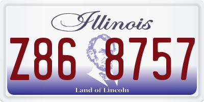 IL license plate Z868757