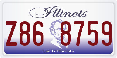 IL license plate Z868759
