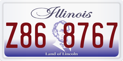 IL license plate Z868767