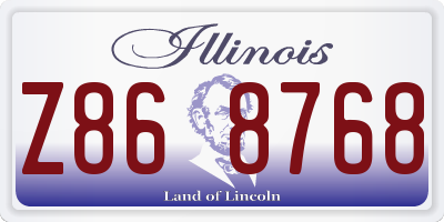 IL license plate Z868768