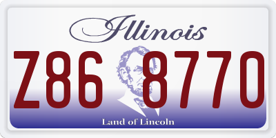 IL license plate Z868770