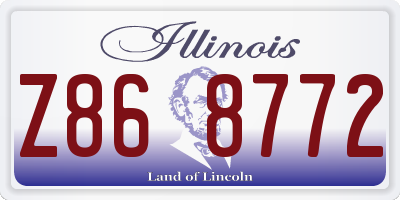 IL license plate Z868772