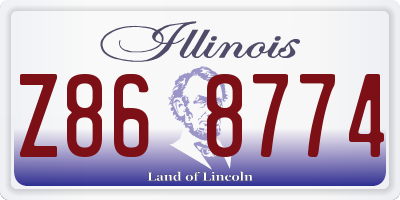 IL license plate Z868774