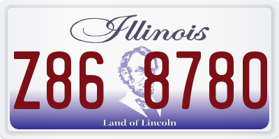 IL license plate Z868780