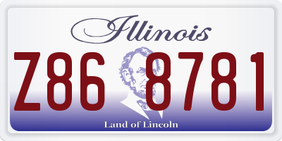IL license plate Z868781
