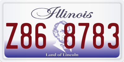 IL license plate Z868783