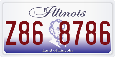 IL license plate Z868786