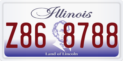 IL license plate Z868788