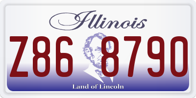IL license plate Z868790