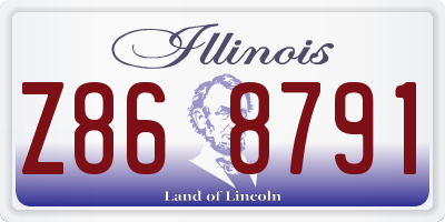 IL license plate Z868791