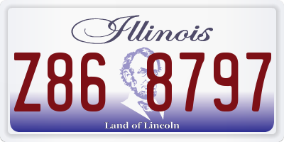 IL license plate Z868797