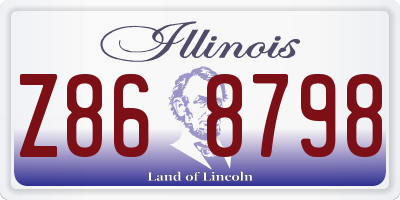 IL license plate Z868798