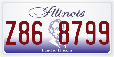 IL license plate Z868799