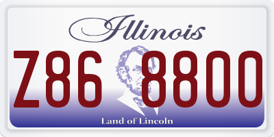 IL license plate Z868800