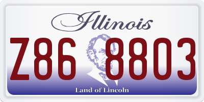 IL license plate Z868803