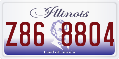 IL license plate Z868804