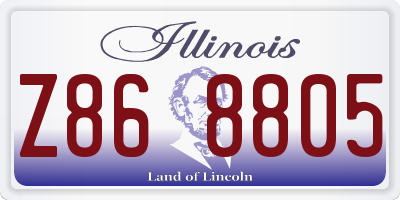 IL license plate Z868805