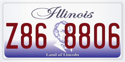 IL license plate Z868806