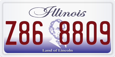 IL license plate Z868809