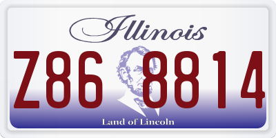 IL license plate Z868814