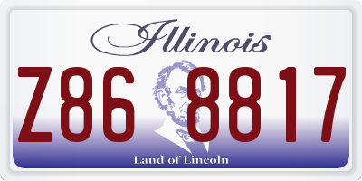 IL license plate Z868817