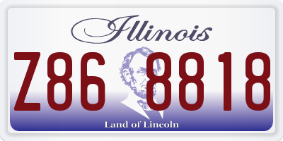 IL license plate Z868818