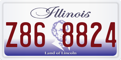 IL license plate Z868824