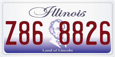 IL license plate Z868826