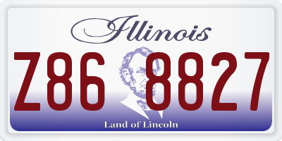 IL license plate Z868827