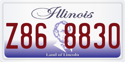 IL license plate Z868830