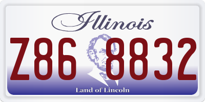 IL license plate Z868832
