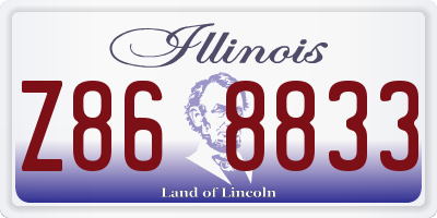 IL license plate Z868833