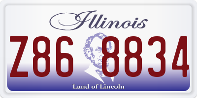 IL license plate Z868834