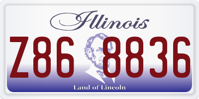 IL license plate Z868836