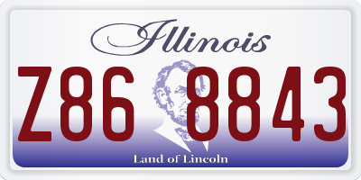 IL license plate Z868843