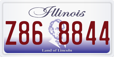 IL license plate Z868844