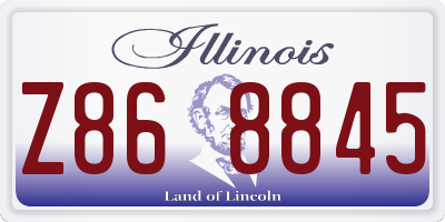 IL license plate Z868845