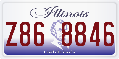 IL license plate Z868846