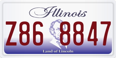 IL license plate Z868847
